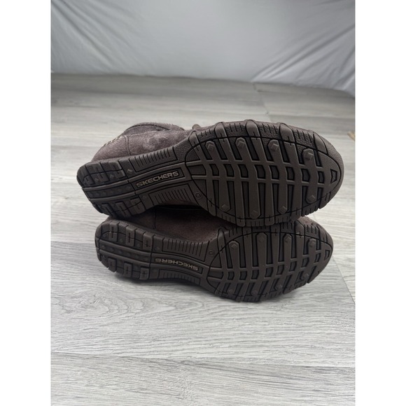 Skechers Chelsea Boots Womens 9.5 Bikers Lineage Round Toe Laced Up Casual Brown - Picture 11 of 11